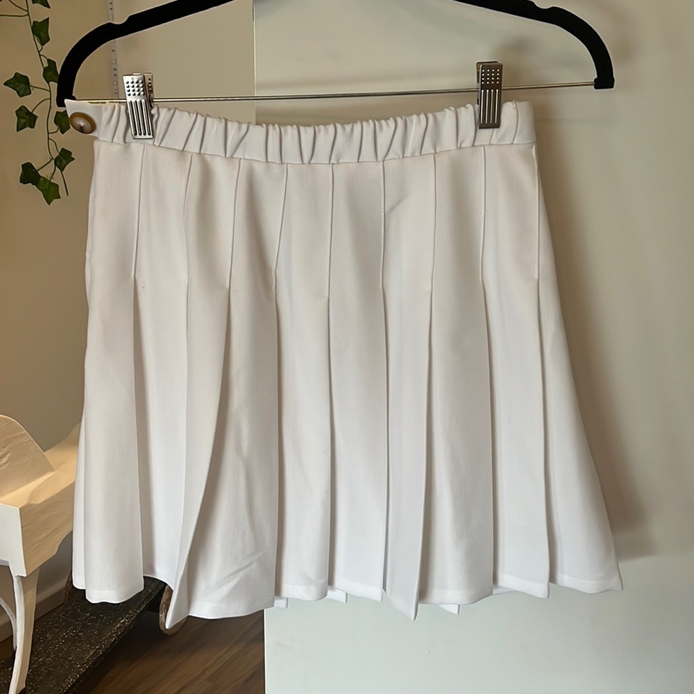 White tennis skirt